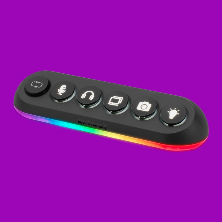 Стрийминг хъб Streamplify Streaming HUB DECK 5 RGB SPUH-HD51217.11, 5x USB-A 5Gbps, USB 2.0, VIA Labs VL817, RGB подсветка, 12V/