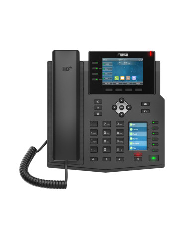 IP телефон Fanvil X5U, 16 SIP линии, 30 DSS клавиши, 3.5" екран, HD Audio, PoE, 2x Gigabit LAN, Bluetooth 4.2 - FANVIL-X5U - 1