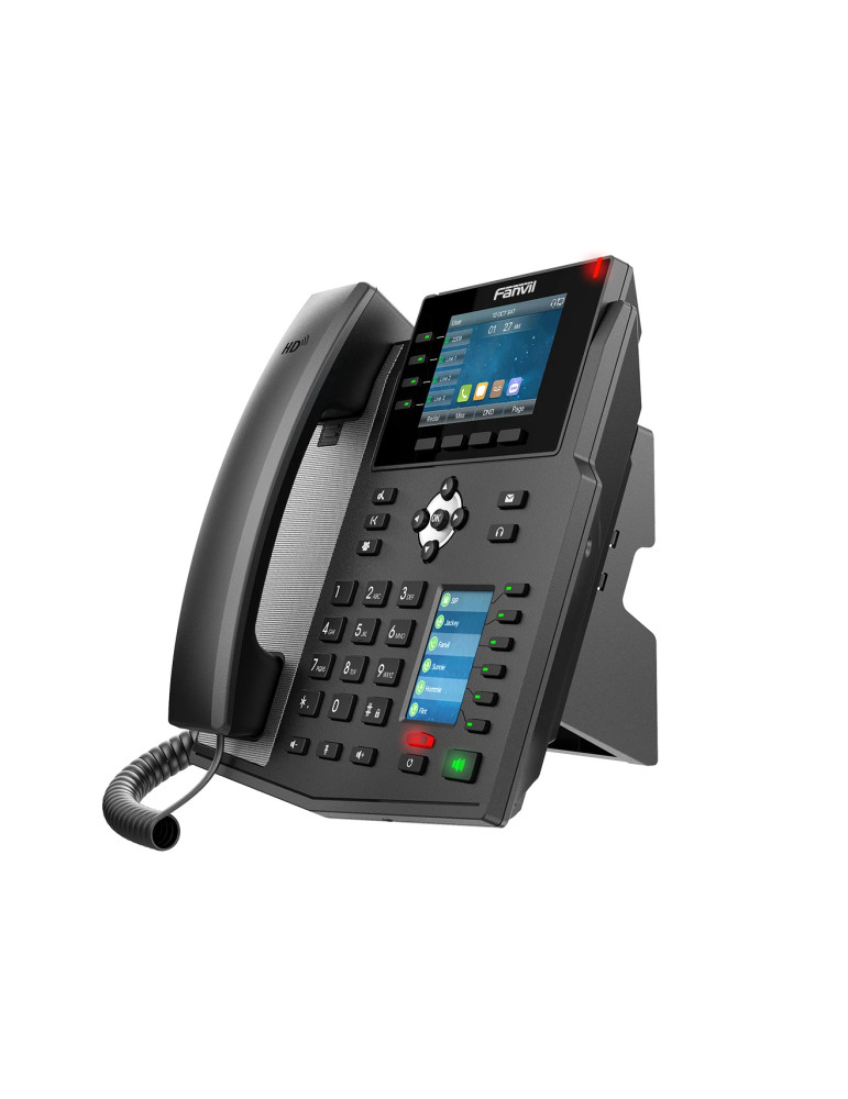 IP телефон Fanvil X5U, 16 SIP линии, 30 DSS клавиши, 3.5" екран, HD Audio, PoE, 2x Gigabit LAN, Bluetooth 4.2 - FANVIL-X5U - 3