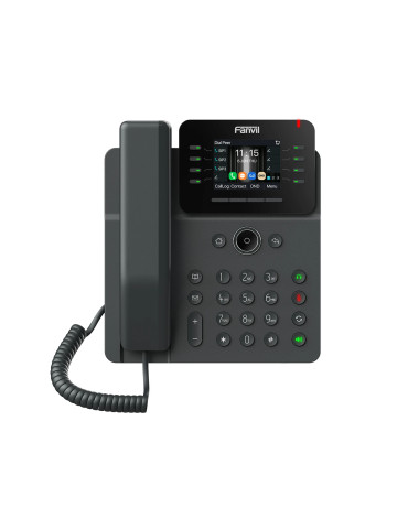 IP телефон Fanvil V62G, 2.8" 320x240 цветен екран, 12 SIP линии, 21 DSS клавиша, конференция 6 хора, HD Audio, PoE, 2x GbE - FAN