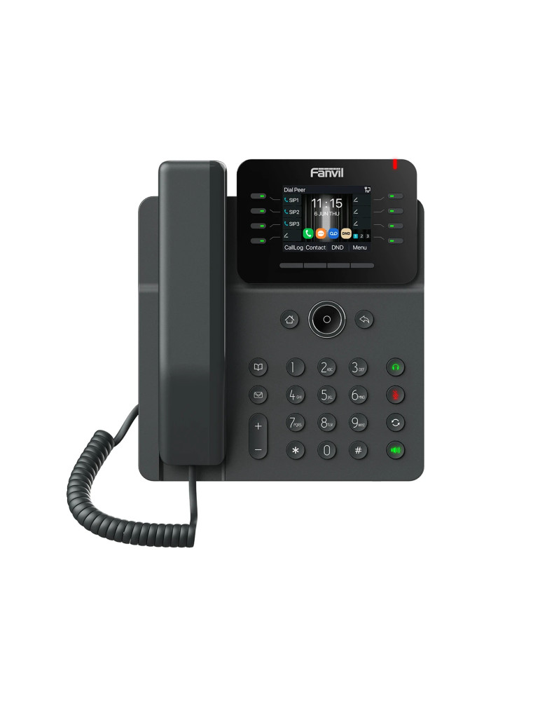 IP телефон Fanvil V62G, 2.8" 320x240 цветен екран, 12 SIP линии, 21 DSS клавиша, конференция 6 хора, HD Audio, PoE, 2x GbE - FAN