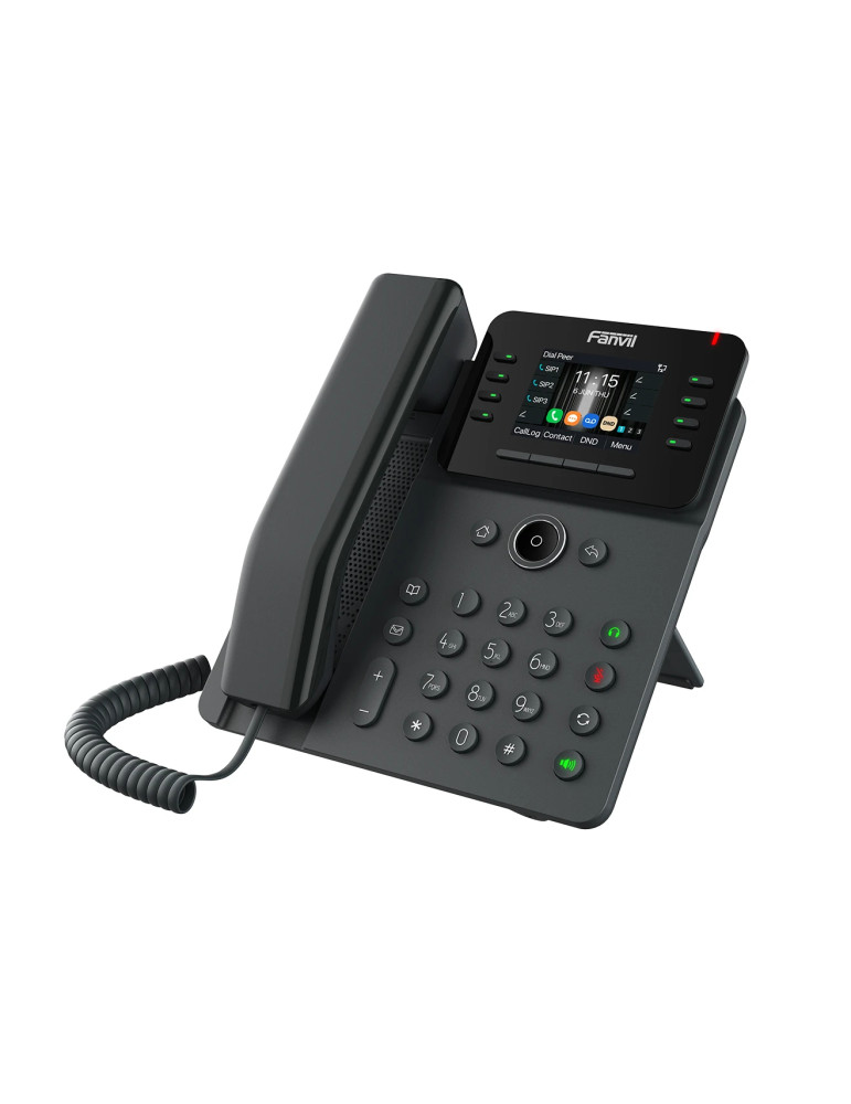 IP телефон Fanvil V62G, 2.8" 320x240 цветен екран, 12 SIP линии, 21 DSS клавиша, конференция 6 хора, HD Audio, PoE, 2x GbE - FAN