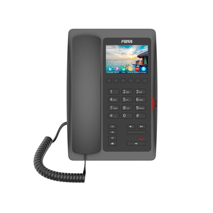 IP телефон Fanvil H5W, 3.5" 480x320, 2 SIP линии, 6 DSS клавиши, Wi-Fi 2.4G, PoE, HD Audio - FANVIL-H5W-BK - 2