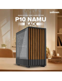 Кутия за компютър Zalman P10 NAMU BLACK, mATX Mini Tower, Tempered Glass, 3x120mm вентилатори, USB 3.1 Type-C - P10-NAMU-BLACK -