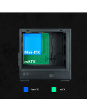 Кутия за компютър Zalman P10 NAMU BLACK, mATX Mini Tower, Tempered Glass, 3x120mm вентилатори, USB 3.1 Type-C - P10-NAMU-BLACK -