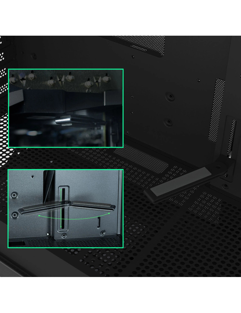 Кутия за компютър Zalman P10 NAMU BLACK, mATX Mini Tower, Tempered Glass, 3x120mm вентилатори, USB 3.1 Type-C - P10-NAMU-BLACK -