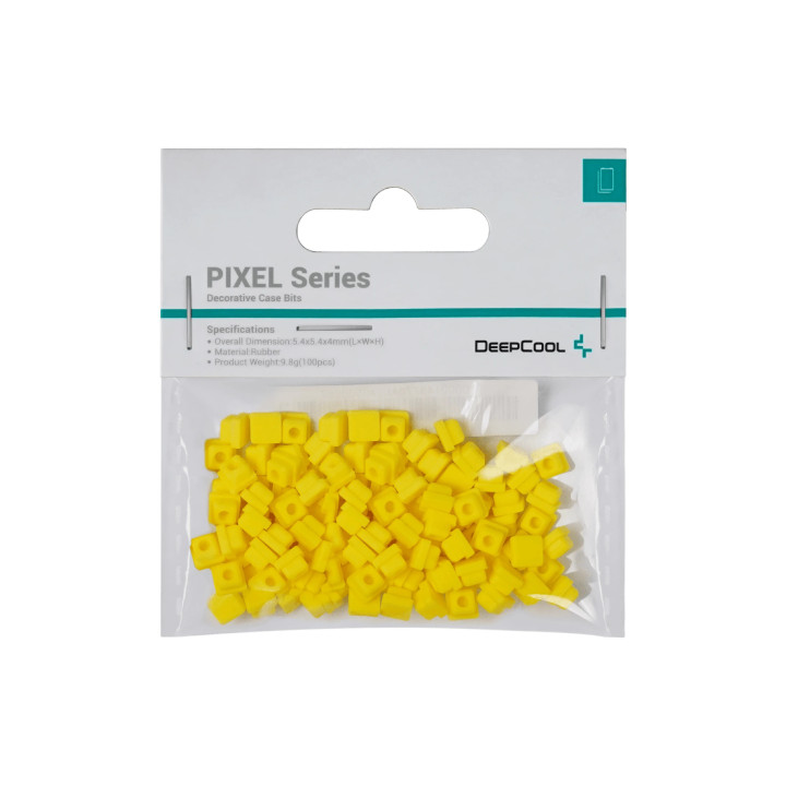 Силиконови битове DeepCool PIXEL Yellow, 100 броя, 5.4x5.4x4mm - 1