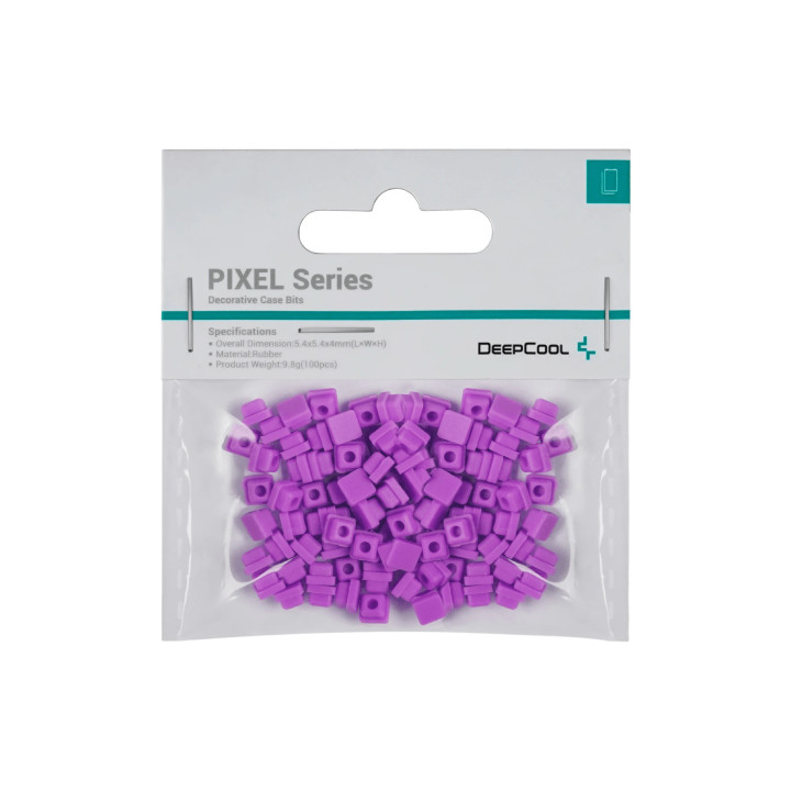 Силиконови битове DeepCool PIXEL Violet, 100 броя, 5.4x5.4x4mm - 1