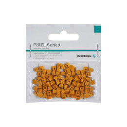 Силиконови битове DeepCool PIXEL Pumpkin Orange, 100 броя, 5.4x5.4x4mm - 1