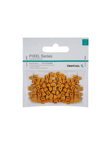 Силиконови битове DeepCool PIXEL Pumpkin Orange, 100 броя, 5.4x5.4x4mm - 1