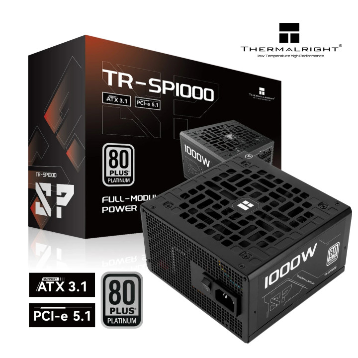 Модулно захранване Thermalright TR-SP1000 1000W ATX 3.1, 80PLUS Platinum, 92% ефективност, модулен, 120mm вентилатор - 5