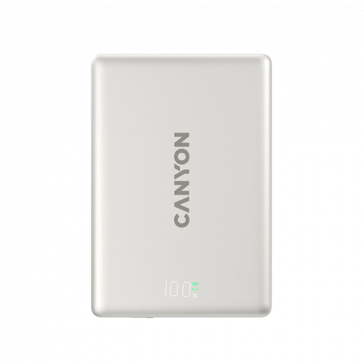 Външна батерия CANYON OnPower 500 PD20W, 5000mAh, 20W, MagSafe, Алуминий - CNS-CPB500G - 3