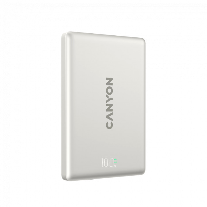 Външна батерия CANYON OnPower 500 PD20W, 5000mAh, 20W, MagSafe, Алуминий - CNS-CPB500G - 4