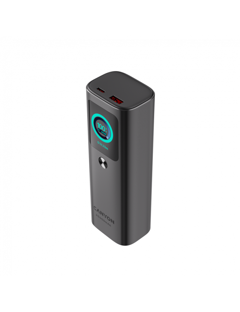 Външна батерия CANYON OnPower 265, 20000mAh 165W USB-C, Алуминий Тъмно сив - CNS-CPB265DG - 2