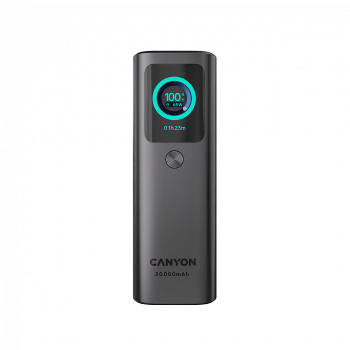 Външна батерия CANYON OnPower 265, 20000mAh 165W USB-C, Алуминий Тъмно сив - CNS-CPB265DG - 3