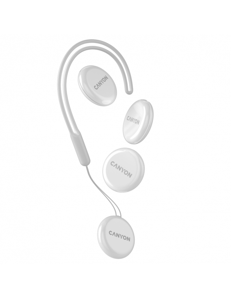 Тракер за ключове, чанти, домашни любимци и багаж CANYON ONTAG 1 iOS 4 бр. комплект, Бял, IP66, CR2032 батерия, 10 месеца работа