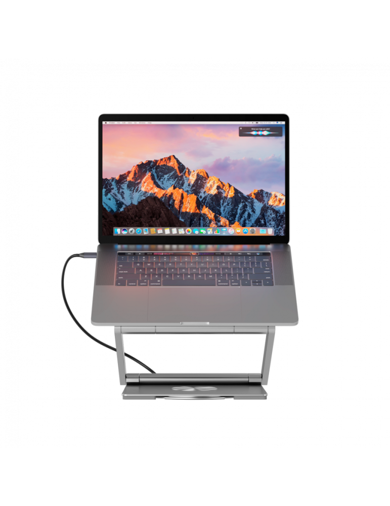 Стойка за лаптоп с докинг станция CANYON HUSB332A, USB Type-C hub, 1x HDMI, 2x USB 3.0, 1x USB-C 3.0, 1x RJ45 Gigabit, Power Del