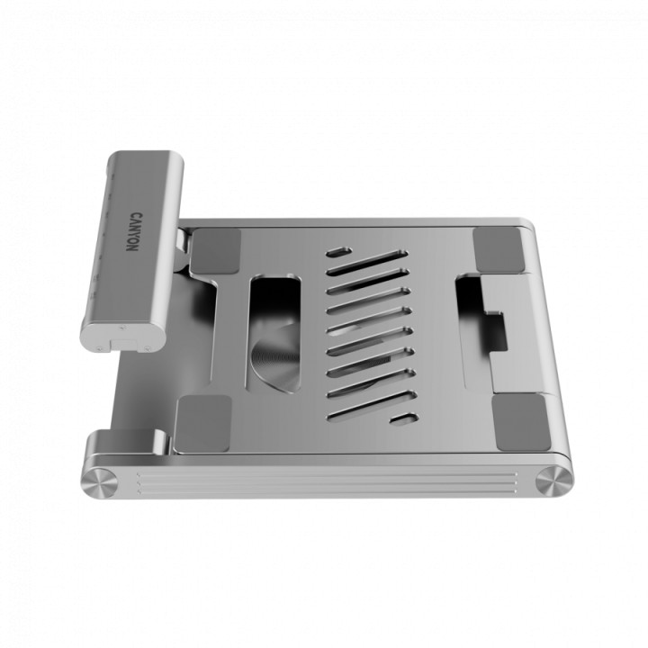 Стойка за лаптоп с докинг станция CANYON HUSB332A, USB Type-C hub, 1x HDMI, 2x USB 3.0, 1x USB-C 3.0, 1x RJ45 Gigabit, Power Del