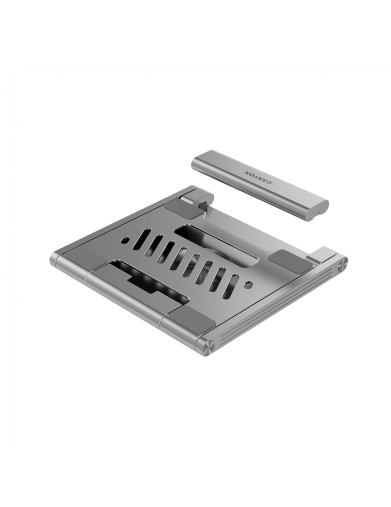 Стойка за лаптоп с докинг станция CANYON HUSB332A, USB Type-C hub, 1x HDMI, 2x USB 3.0, 1x USB-C 3.0, 1x RJ45 Gigabit, Power Del