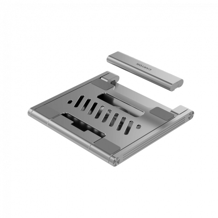 Стойка за лаптоп с докинг станция CANYON HUSB332A, USB Type-C hub, 1x HDMI, 2x USB 3.0, 1x USB-C 3.0, 1x RJ45 Gigabit, Power Del