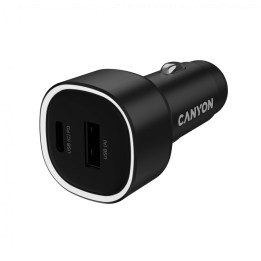 Автомобилен адаптер CANYON OnDrive 48 PD, 48W, USB-A + USB-C, черен - CNE-CCABR3AC - 1