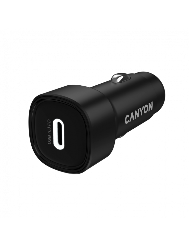 Автомобилен адаптер CANYON OnDrive 30 PD, USB-C 30W, Quick Charge 3.0, Power Delivery - CNE-CCABR2C - 1