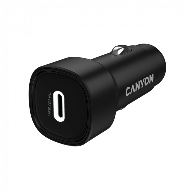 Автомобилен адаптер CANYON OnDrive 30 PD, USB-C 30W, Quick Charge 3.0, Power Delivery - CNE-CCABR2C - 1