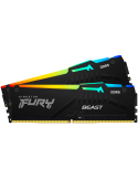 RAM памет Kingston Fury Beast 16GB(2x8GB) DDR5 5200MHz CL40, RGB XMP 3.0 - KF552C40BBAK2-16 - 1