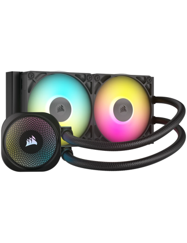 Водно охлаждане за процесор CORSAIR iCUE LINK TITAN 240 RX, 240mm Радиатор, 2x 120mm RGB Вентилатори, Socket AM4/AM5/1700/1851 -