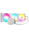 Водно охлаждане за процесор CORSAIR Nautilus 360 ARGB, 360mm Радиатор, 3x120mm Вентилатори, PWM Control, RGB LED, Бял - CW-90600