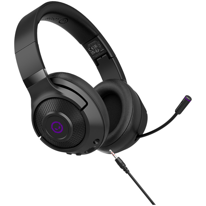 Bluetooth геймърски слушалки LORGAR Noah 702, Безжични, Bluetooth 5.3, 40mm динамични, RGB, 70ч. батерия - LRG-GHS702 - 7