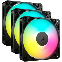 Комплект вентилатори CORSAIR RS120 ARGB 120mm, 2100 RPM, PWM, RGB LED, 3бр - CO-9050181-WW - 1