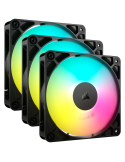 Комплект вентилатори CORSAIR RS120 ARGB 120mm, 2100 RPM, PWM, RGB LED, 3бр - CO-9050181-WW - 1
