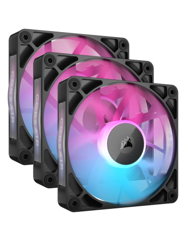 Комплект вентилатори CORSAIR RX RGB iCUE LINK RX120, 120mm, 3x комплект, PWM Control, RGB LED - CO-9051018-WW - 1
