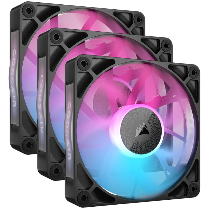 Комплект вентилатори CORSAIR RX RGB iCUE LINK RX120, 120mm, 3x комплект, PWM Control, RGB LED - CO-9051018-WW - 1