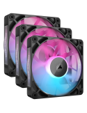 Комплект вентилатори CORSAIR RX RGB iCUE LINK RX120, 120mm, 3x комплект, PWM Control, RGB LED - CO-9051018-WW - 1
