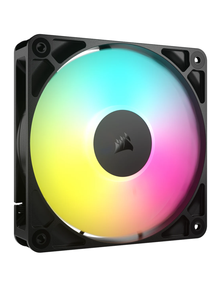 Вентилатор CORSAIR RS120 ARGB, 120mm, 2100 RPM, PWM, RGB LED, Черен - CO-9050180-WW - 1