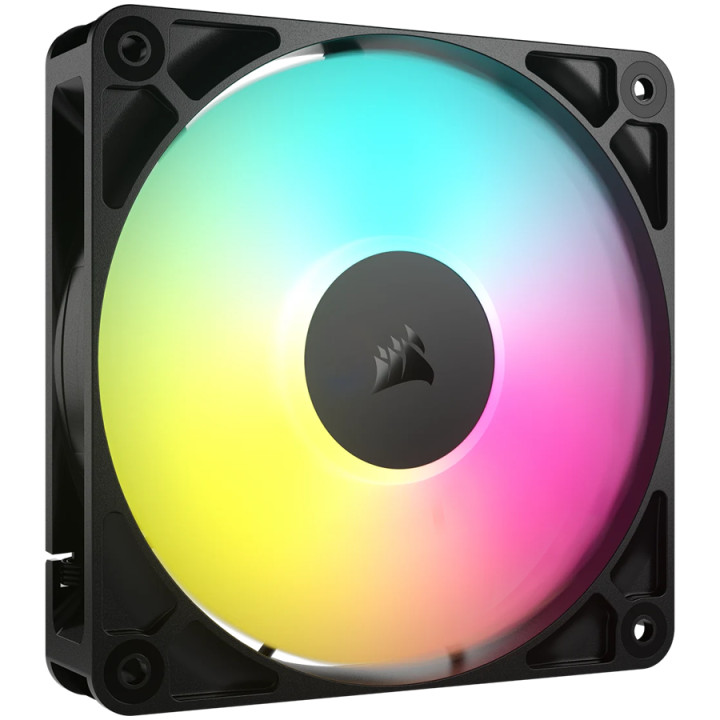 Вентилатор CORSAIR RS120 ARGB, 120mm, 2100 RPM, PWM, RGB LED, Черен - CO-9050180-WW - 1