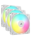 Комплект вентилатори CORSAIR RS120 ARGB White, 120mm ARGB PWM 2100RPM - CO-9050185-WW - 1