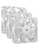 Комплект вентилатори CORSAIR RS120 White, 120mm, 2100 RPM, 72.8 CFM, PWM, комплект 3 броя - CO-9050193-WW - 1