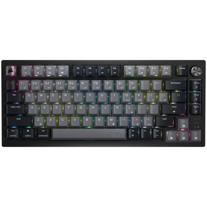 Bluetooth механична клавиатура CORSAIR K65 Plus Wireless, 75% механична, RGB подсветка, безжична - CH-91D401L-NA - 1
