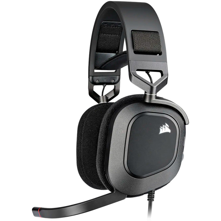 Геймърски слушалки CORSAIR HS80 RGB USB, 7.1 Surround, 50mm, USB 2.0, Carbon - CA-9011237-EU - 1