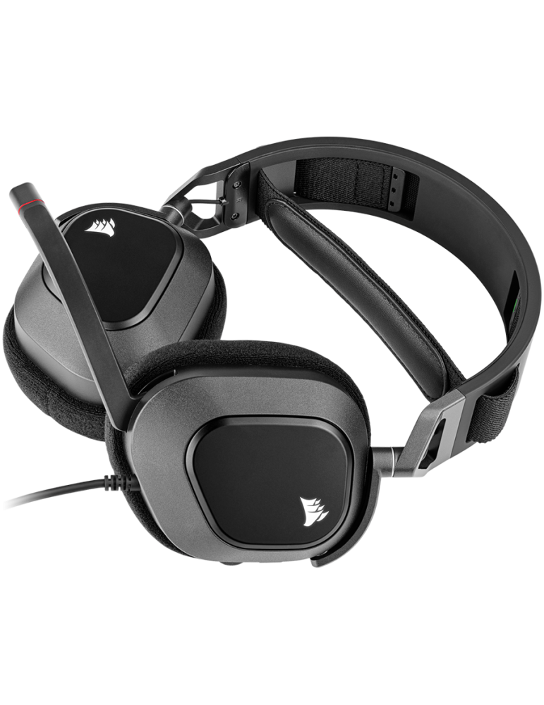 Геймърски слушалки CORSAIR HS80 RGB USB, 7.1 Surround, 50mm, USB 2.0, Carbon - CA-9011237-EU - 3