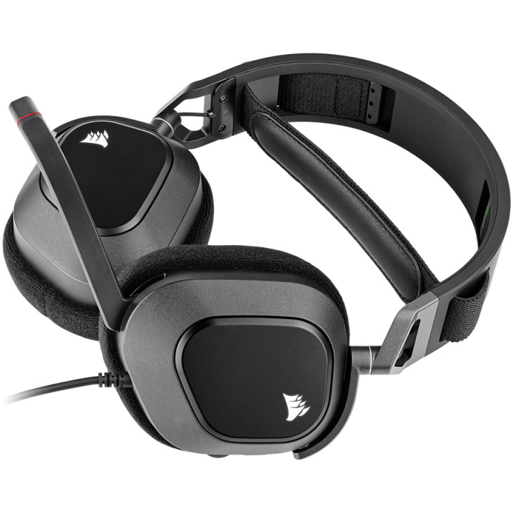 Геймърски слушалки CORSAIR HS80 RGB USB, 7.1 Surround, 50mm, USB 2.0, Carbon - CA-9011237-EU - 3