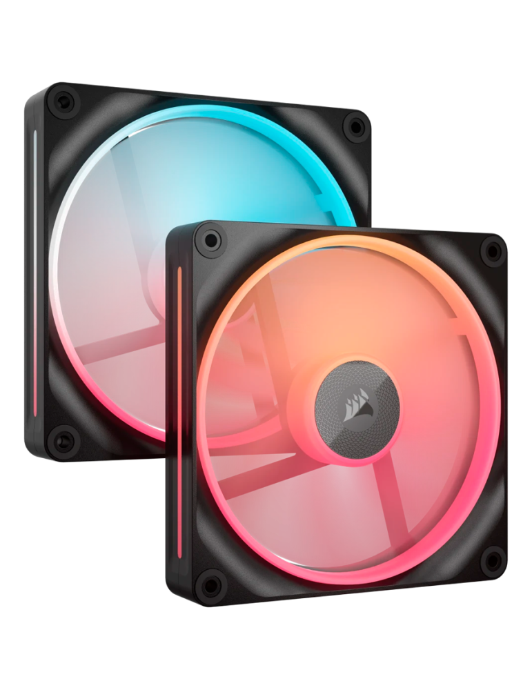 Комплект вентилатори CORSAIR iCUE LINK LX140-R RGB, 140mm, 2000 RPM, PWM Control, RGB LED, комплект 2 бр - CO-9051052-WW - 1