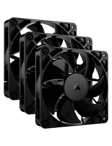 Комплект вентилатори CORSAIR RS120, 3x120mm, 2100 RPM 72.8 CFM, PWM Control - CO-9050189-WW - 1