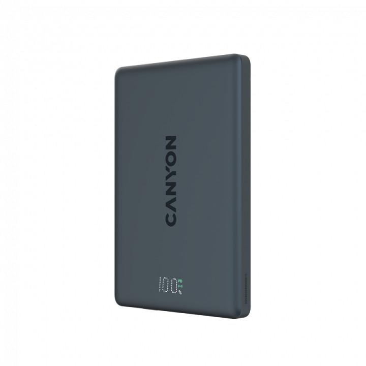 Външна батерия CANYON OnPower 500, 5000mAh, 20W PD, MagSafe, Алуминий - CNS-CPB500B - 2
