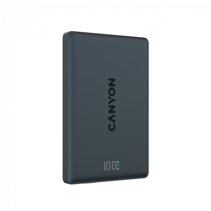 Външна батерия CANYON OnPower 500, 5000mAh, 20W PD, MagSafe, Алуминий - CNS-CPB500B - 4