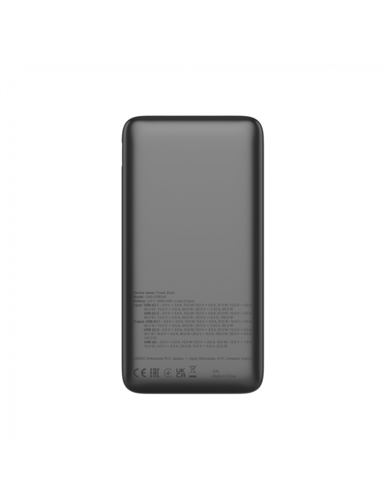 Външна батерия CANYON PB-240, 25000mAh 140W LCD дисплей - CNS-CPB240 - 4