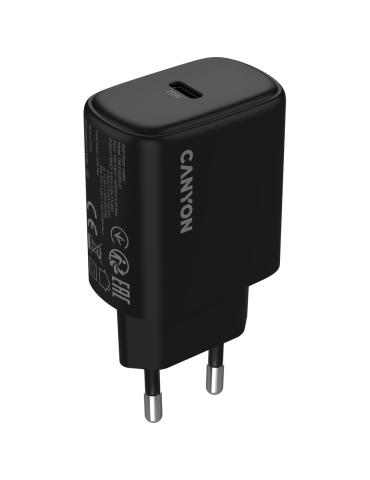 Захранващ адаптер CANYON OnCharge 200, 20W USB-C, PD/PPS, EU - CNE-CHA200-11 - 1